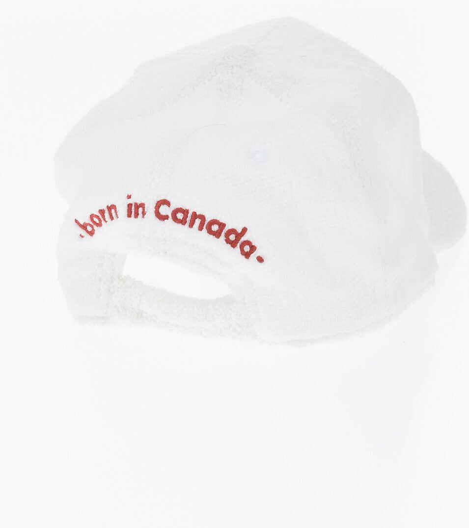 Sepci DSQUARED2 Cotton Terry Baseball Cap With Embossed Logo White Femei (BM 19762964) 3