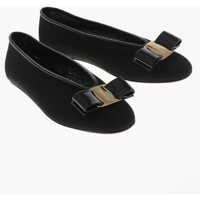 Balerini casual Satin-Effect Leather Ballet Flats Vanna Femei