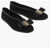 Salvatore Ferragamo Satin-Effect Leather Ballet Flats Vanna Black