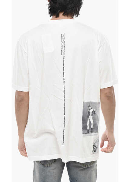 Tricouri Diesel Tom Of Finland Crew Neck T-Shirt Pr-T-Just-P5 Printed White Fete (BM 19762982) 2