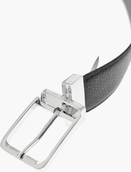 Curele CORNELIANI Reversible Hammered Leather Belt With 35Mm Metal Buckle Brown Barbati (BM 19762991) 3