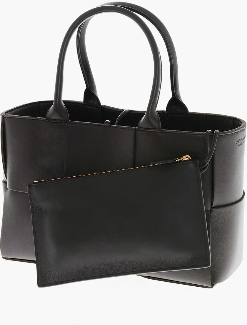 Genti de mana Bottega Veneta Braided Leather Tote Bag Brown Femei (BM 19762997) 3