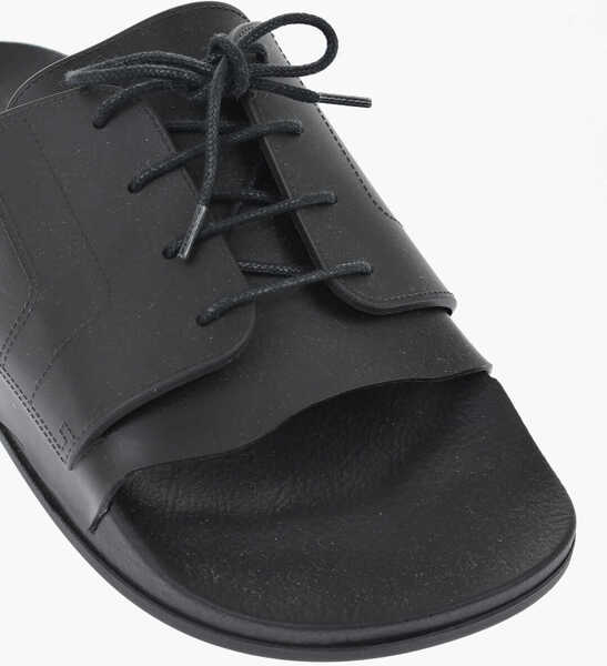 Sandale fara toc Maison Margiela Mm22 Rubber Slides With Lace-Up Design Black Femei (BM 19763006) 4