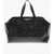Diesel Vegan Leather Travel Duffel Bag With Embossed Logo Black