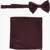 CORNELIANI Silk Satin Bow Tie And Pocket Square Set Burgundy