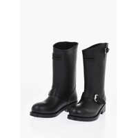 Botine Solid Color Biker Ankle Boots With Double Buckle Femei