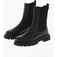 Botine Hammered Leather Chelsea Ankle Boots Oderico Femei