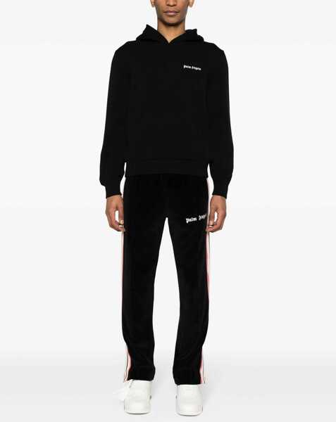 Pulovere Palm Angels Cotton Hooded Sweater Classic Logo Black Barbati (BM 19763060) 2