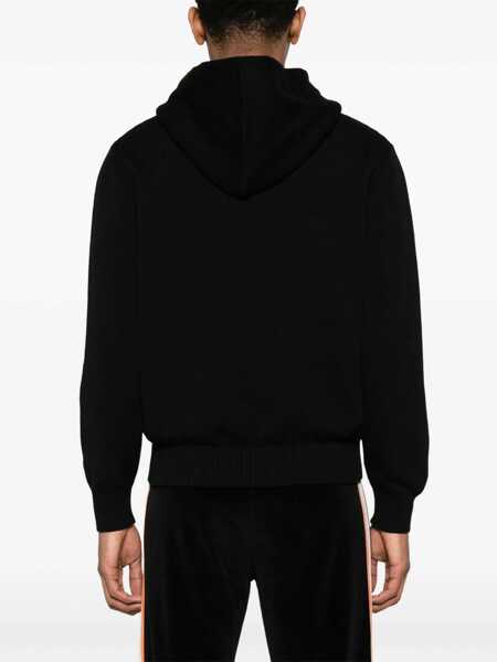 Pulovere Palm Angels Cotton Hooded Sweater Classic Logo Black Barbati (BM 19763060) 4