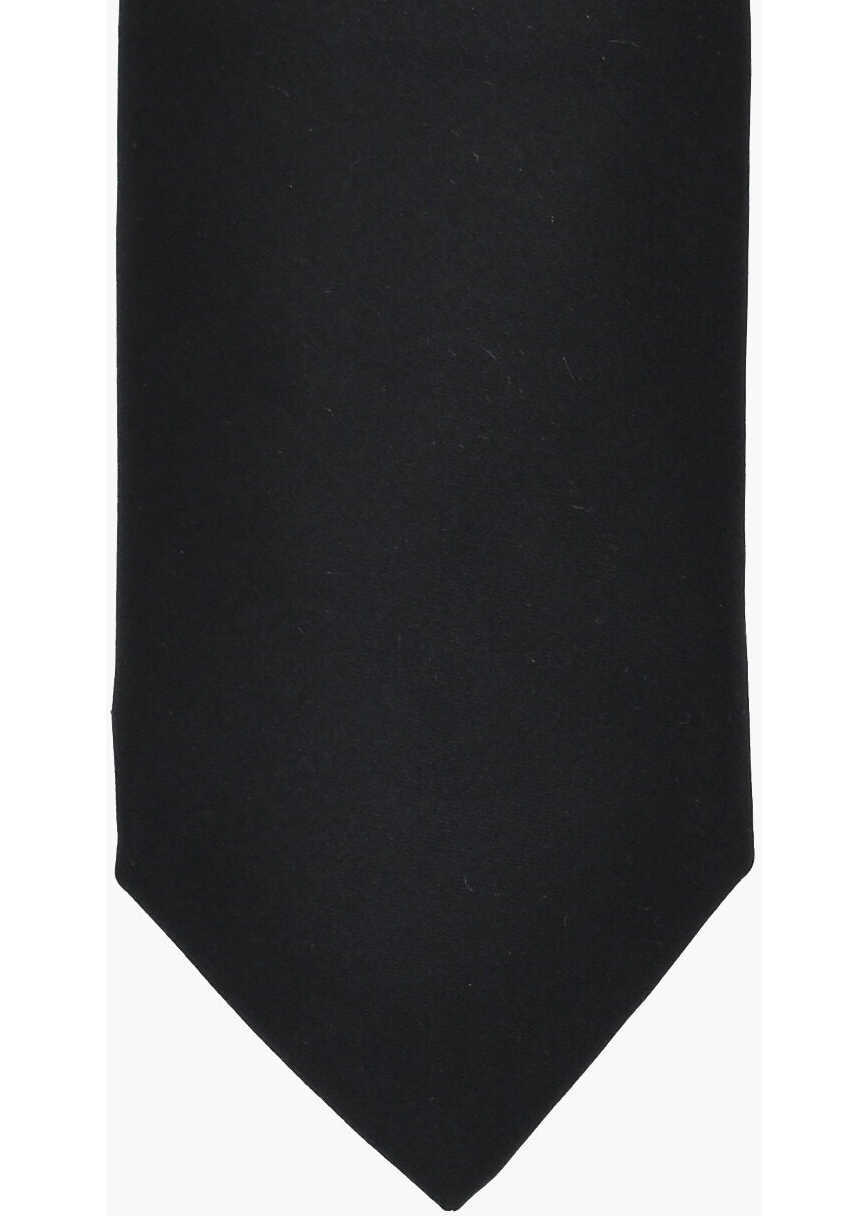 Cravate CORNELIANI Silk Satin Tie And Pocket Square Set Black Barbati (BM 19763066) 2