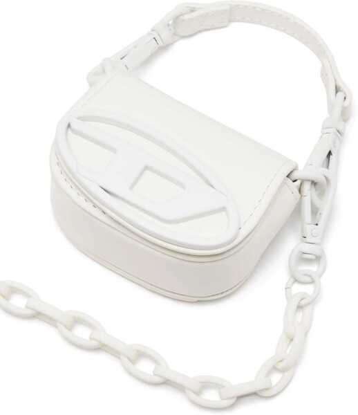 Portofele Diesel Leather Coin Purse With Chain White Femei (BM 19763069) 4