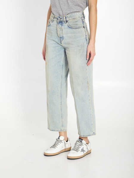 Blugi HAIKURE Betty Soft Stained Sky Denim Pants LIGHT BLUE Femei (BM 19763129) 2