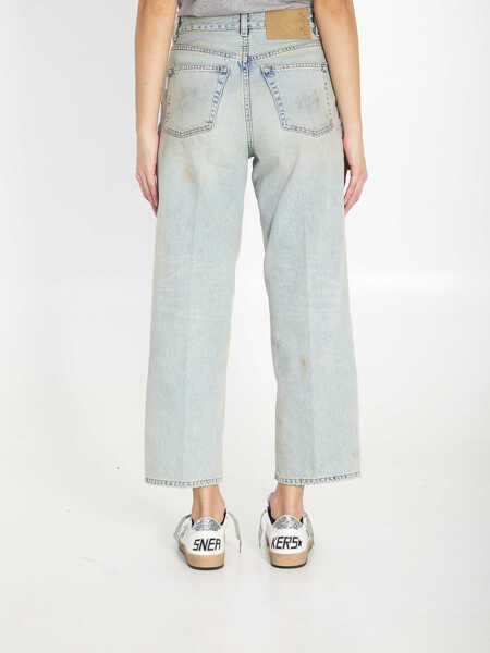 Blugi HAIKURE Betty Soft Stained Sky Denim Pants LIGHT BLUE Femei (BM 19763129) 4