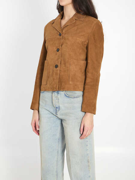 Bomber jacket ARMA Lotus Suede Leather Jacket BROWN Femei (BM 19763138) 2