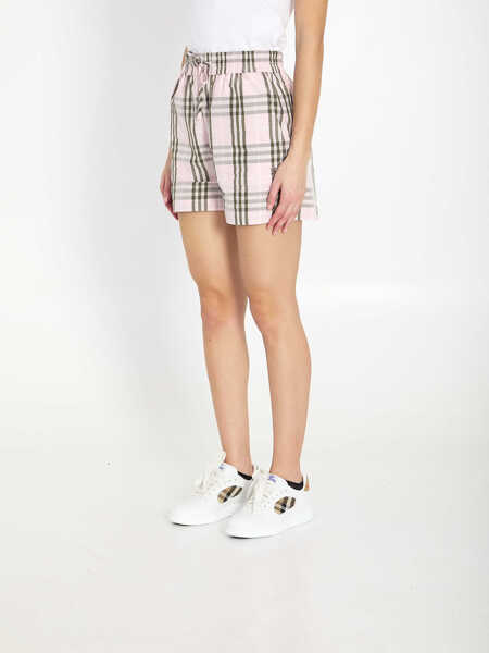 Pantaloni scurti Burberry Cotton Check Shorts PINK Femei (BM 19763144) 2