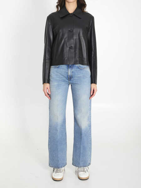 Bomber jacket ARMA Nos Emy Leather Jacket BLACK Femei (BM 19763156) 5