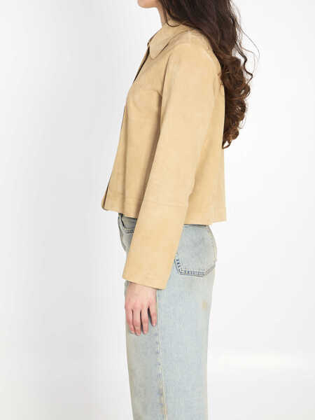 Bomber jacket ARMA Emy Suede Jacket BEIGE Femei (BM 19763159) 3