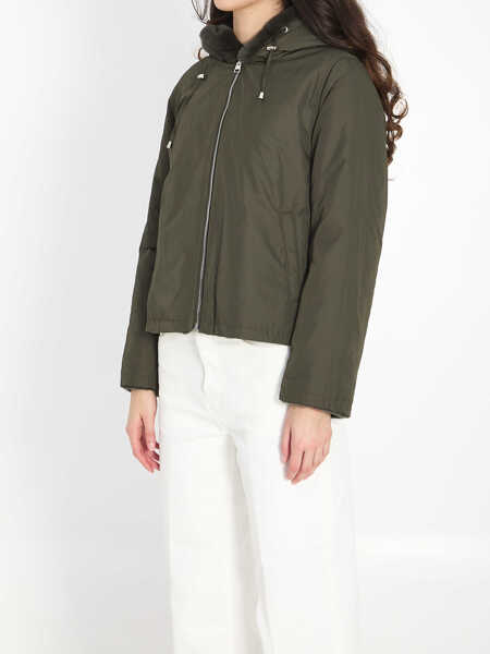 Bomber jacket YVES SALOMON Reversible Fur GREEN Femei (BM 19763162) 5