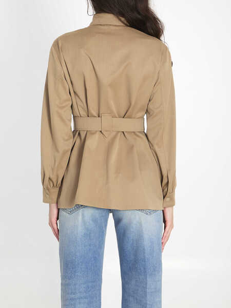 Camasi Max Mara Agenzia Belted Shirt BEIGE Femei (BM 19763165) 4