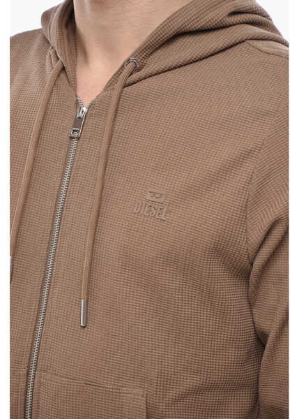 Bluze de trening Diesel Cotton Hoodie S-Electrum Brown Barbati (BM 19763174) 3