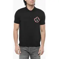 Tricouri Polo DSQUARED2 Knit Polo Leaf With Jacquard Logo