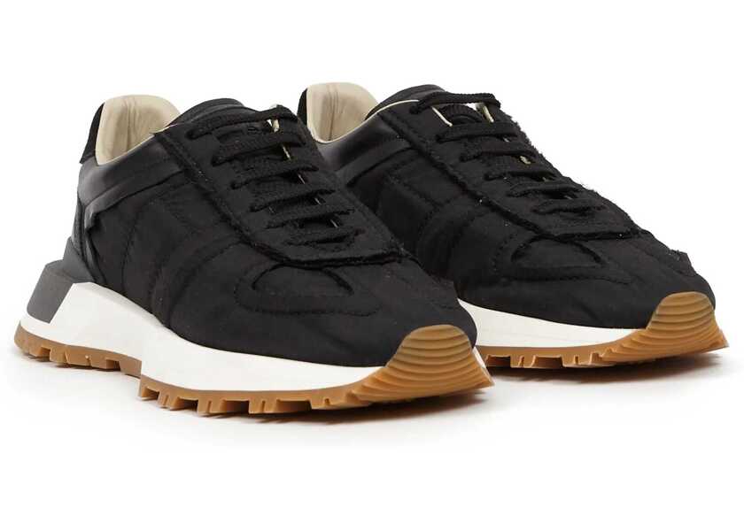 Sneakers Maison Margiela M22 Lace-Up Nylon Sneakers With Raw-Edge Details Black Femei (BM 19763186) 2