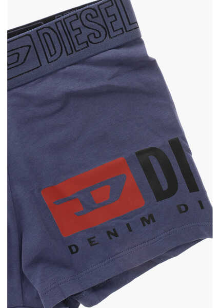 Lenjerie intima Diesel Stretch Cotton Boxers Umbx-Damien-H With Front Logo Blue Barbati (BM 19763189) 2