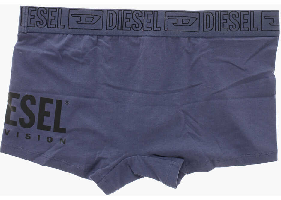 Lenjerie intima Diesel Stretch Cotton Boxers Umbx-Damien-H With Front Logo Blue Barbati (BM 19763189) 3