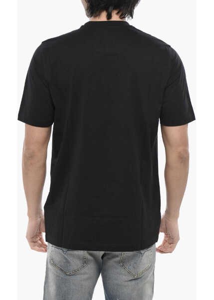 Tricouri Diesel Crewneck Cotton T-Shirt T-Just-Rock Printed Black Barbati (BM 19763204) 2