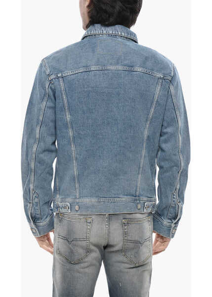 Geci de blugi Diesel Denim Jacket D-Barcy With Logo Buttons Blue Barbati (BM 19763213) 2