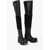 Maison Margiela Mm6 Leather Over-The-Knee Boots With 5Cm Suede Insert Black
