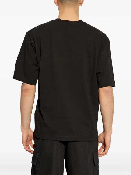 Tricouri DSQUARED2 Cotton T-Shirt Icon With Embossed Logo Black Barbati (BM 19763243) 4