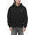 Palm Angels Cotton Hoodie Monogram Pin With Front Pocket Black