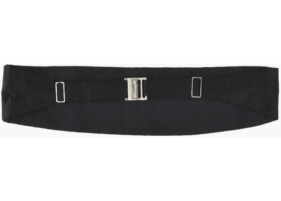Curele CORNELIANI Pleated Satin Cummerbund Black Barbati (BM 19763258) 2