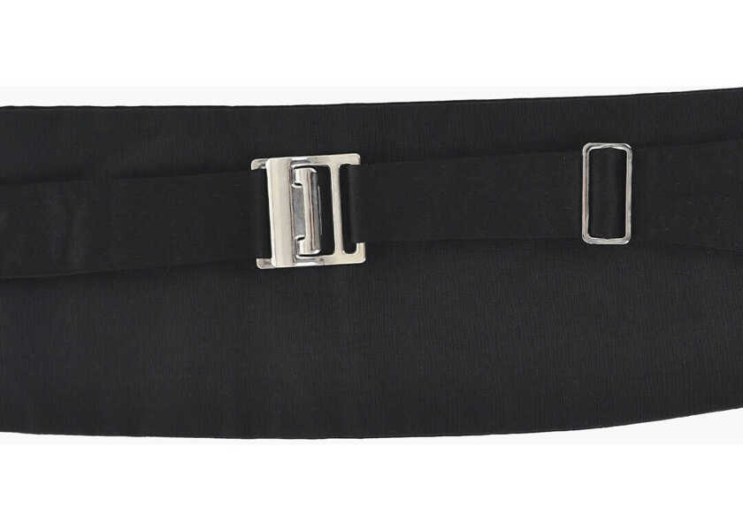 Curele CORNELIANI Pleated Satin Cummerbund Black Barbati (BM 19763258) 3