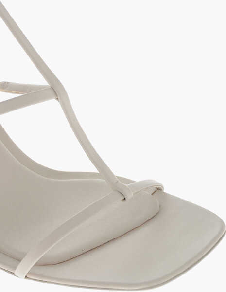 Sandale cu toc Salvatore Ferragamo Leather Sandals Elina With 11Cm Iconic Heel White Femei (BM 19763261) 4