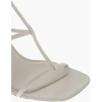Sandale cu toc Salvatore Ferragamo Dama - Sandale cu toc Salvatore Ferragamo Leather Sandals Elina With 11Cm Iconic Heel White Femei (BM 19763261) - B-mall.ro