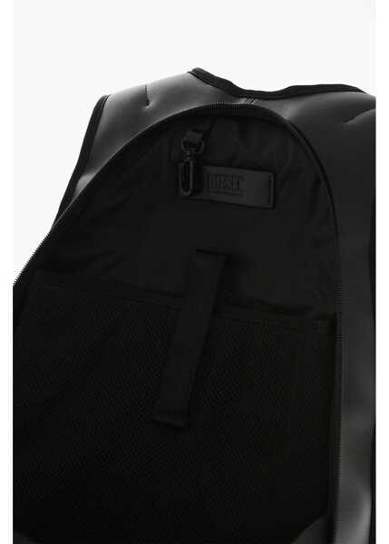 Rucsacuri Diesel Solid-Color Backpack With Maxi Logo Black Barbati (BM 19763267) 4