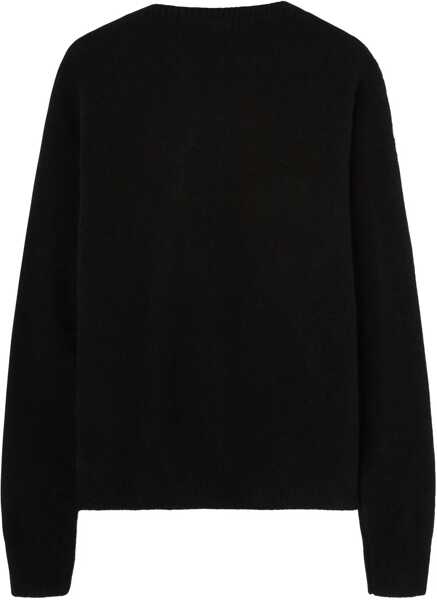 Pulovere Palm Angels Crewneck Sweater Classic Logo With Embroidered Logo Black Barbati (BM 19763270) 2