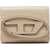 Diesel Mini Vegan Leather Wallet With Maxi Monogram Beige