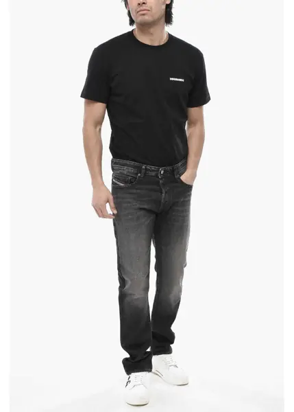 Blugi drepti Diesel Tapered Leg Low-Rise Jeans Buster-X 18Cm L32 Black Barbati (BM 19763447) 4