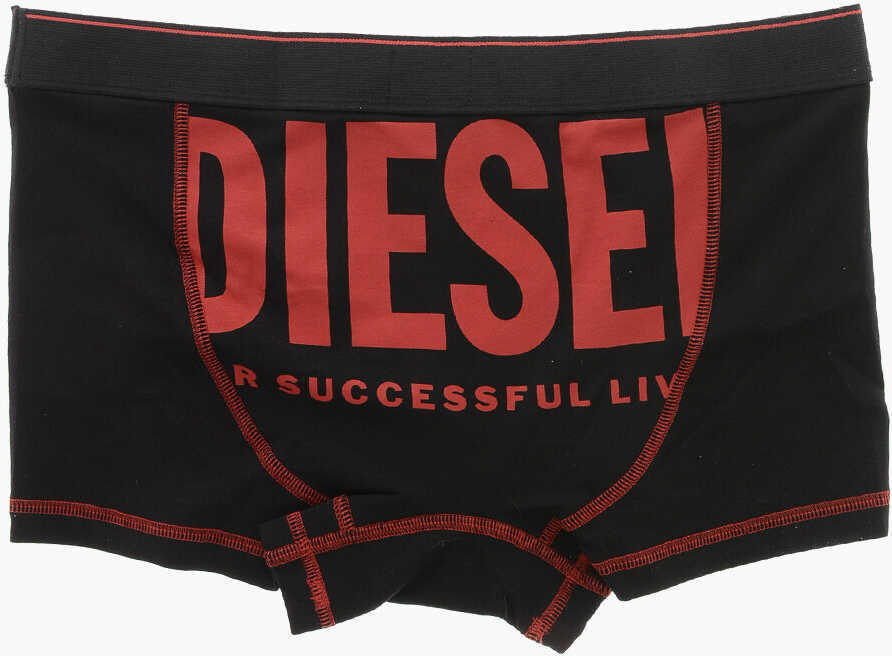 Lenjerie intima Diesel Stretch Cotton Boxer Umbx-Damien-H With Front Logo Black Barbati (BM 19763450) 3