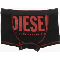 Lenjerie intima pentru Barbati - Lenjerie intima Diesel Stretch Cotton Boxer Umbx-Damien-H With Front Logo Black Barbati (BM 19763450) - B-mall.ro