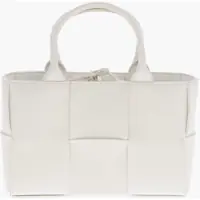 Genti de mana Braided Leather Mini Tote Bag With Clutch Femei