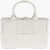 Bottega Veneta Braided Leather Mini Tote Bag With Clutch White