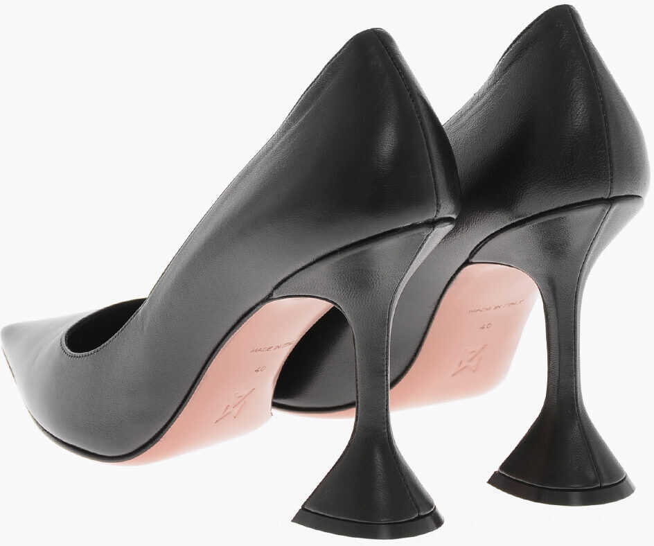 Pantofi stiletto AMINA MUADDI Leather Pumps Ami With 10Cm Spool Heel Black Femei (BM 19763465) 2