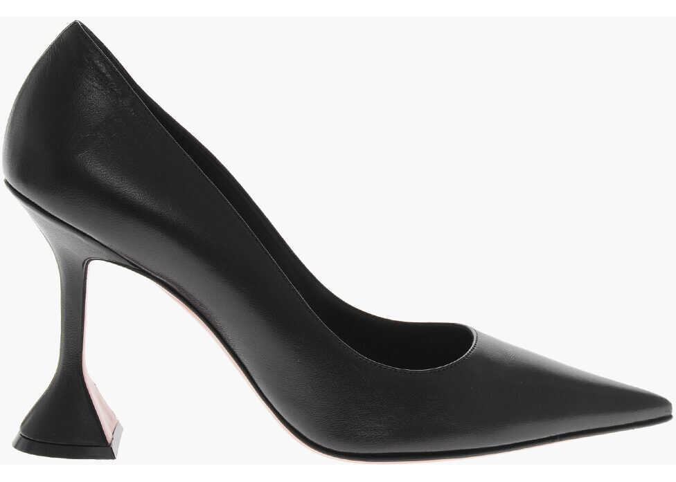 Pantofi stiletto AMINA MUADDI Leather Pumps Ami With 10Cm Spool Heel Black Femei (BM 19763465) 3