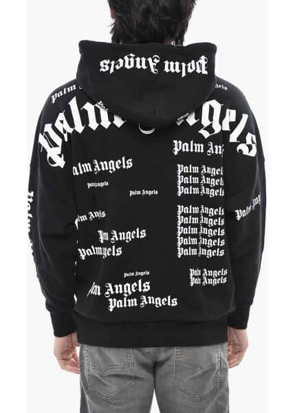 Bluze de trening Palm Angels Cotton Hoodie Ultra Logo With Print Black Barbati (BM 19763471) 2