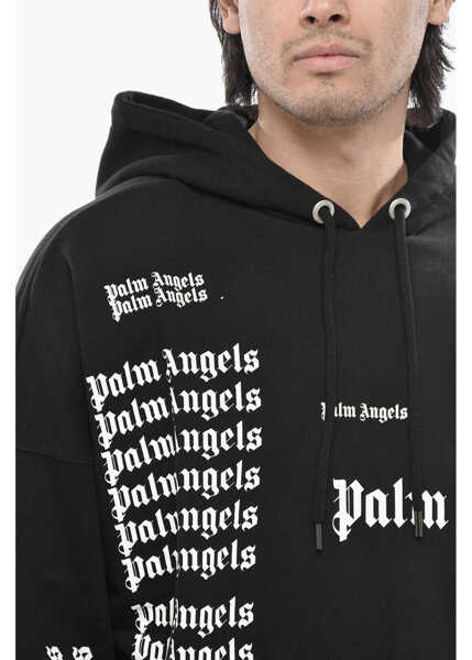 Bluze de trening Palm Angels Cotton Hoodie Ultra Logo With Print Black Barbati (BM 19763471) 3