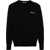 Palm Angels Cotton Crewneck Sweater Classic Logo With Embroidered Logo Black